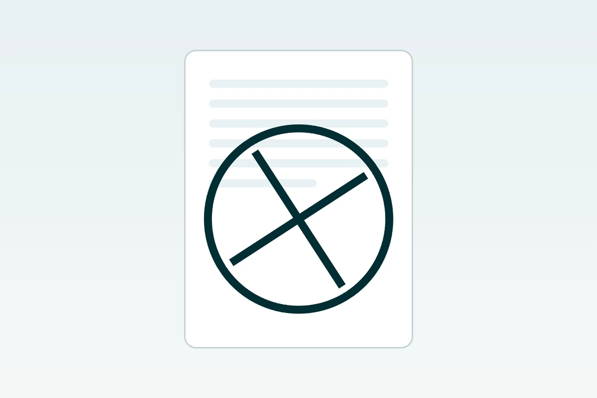 A nameplate document with a rotated approval-stamp ring over one corner